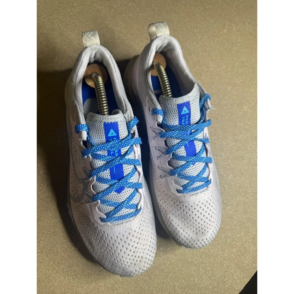 Nike Pegasus Trail 4 Grey Blue Running Shoes DJ6159-600 Womens 8